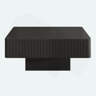 Latitude Run® Elegant Square Fluted Coffee Table , Modern Drum End ... - Contemporary Minimalist Furniture Assembly